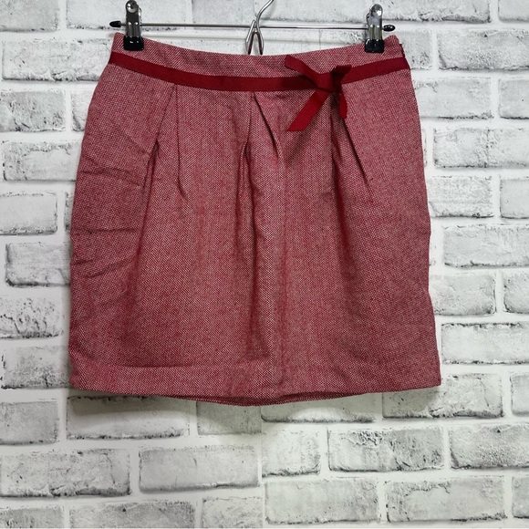 Cato Other - Cato Girls Wool Blend Pleated Front & Back Pockets Bow Detail Skirt 12